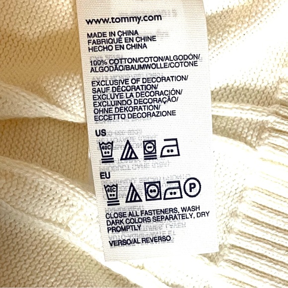 Tommy Hilfiger White Zip-Up Sweater NWT - Picture 12 of 14